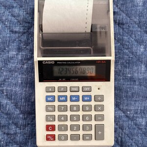Calculadora portátil Casio HR-8A vintage