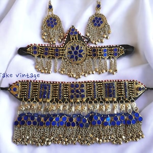 Handmade Afghan jewellery Afghani Choker Afghan Necklace Afghani Earrings