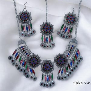 afghani Traditional cultural Jewelry | ethnic jewellery | afghan wedding Jewelry | handmade jewelry | silver jewelry