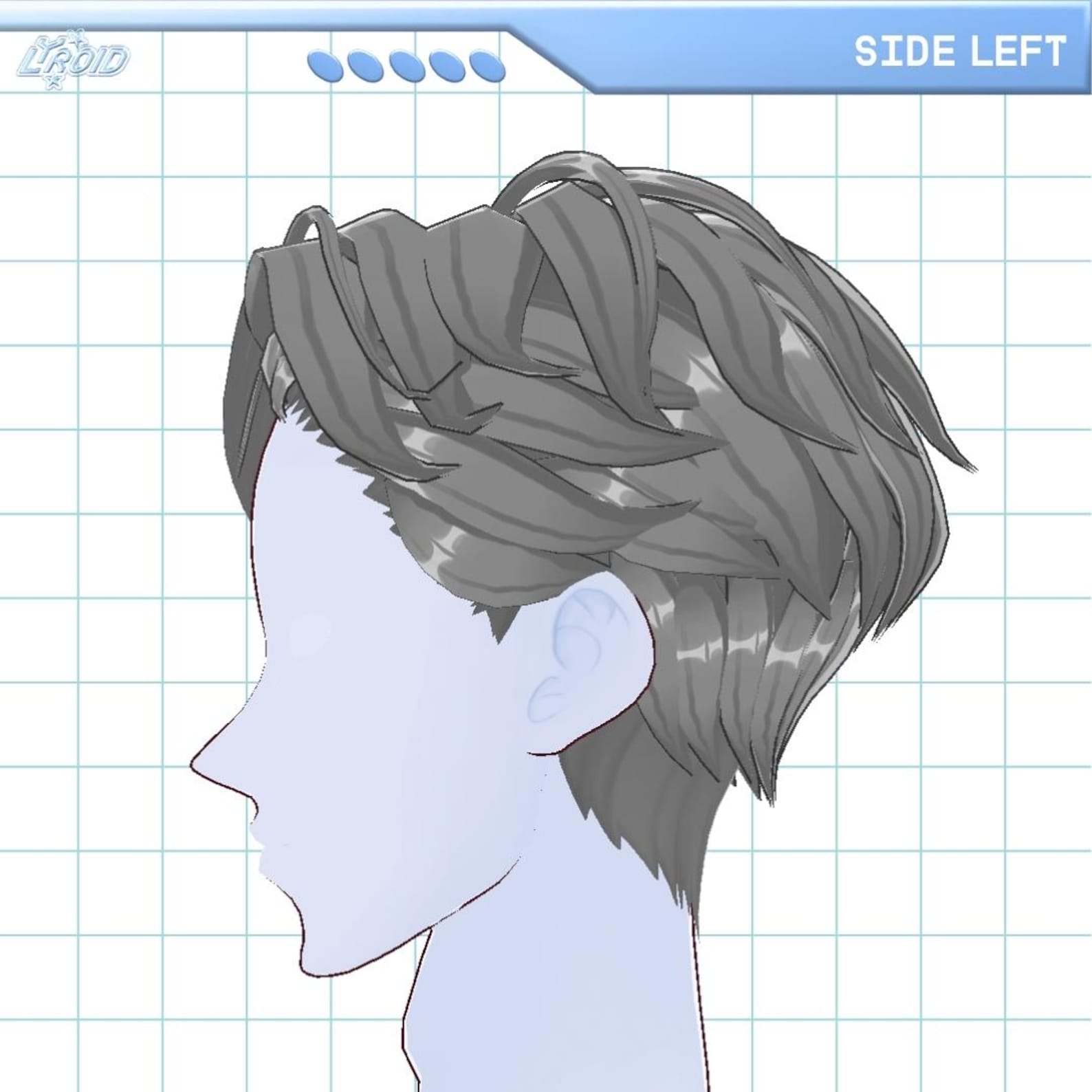 Middle Part Flow Based Model Vroid Hair Preset | Middle Part Flow Male Hairstyle With Physics ...