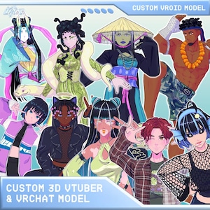 Custom 3D VTuber Avatar | VRChat Avatar | Custom VRoid Model | VRM 3D Character Model |  Convert Live2D model into 3D