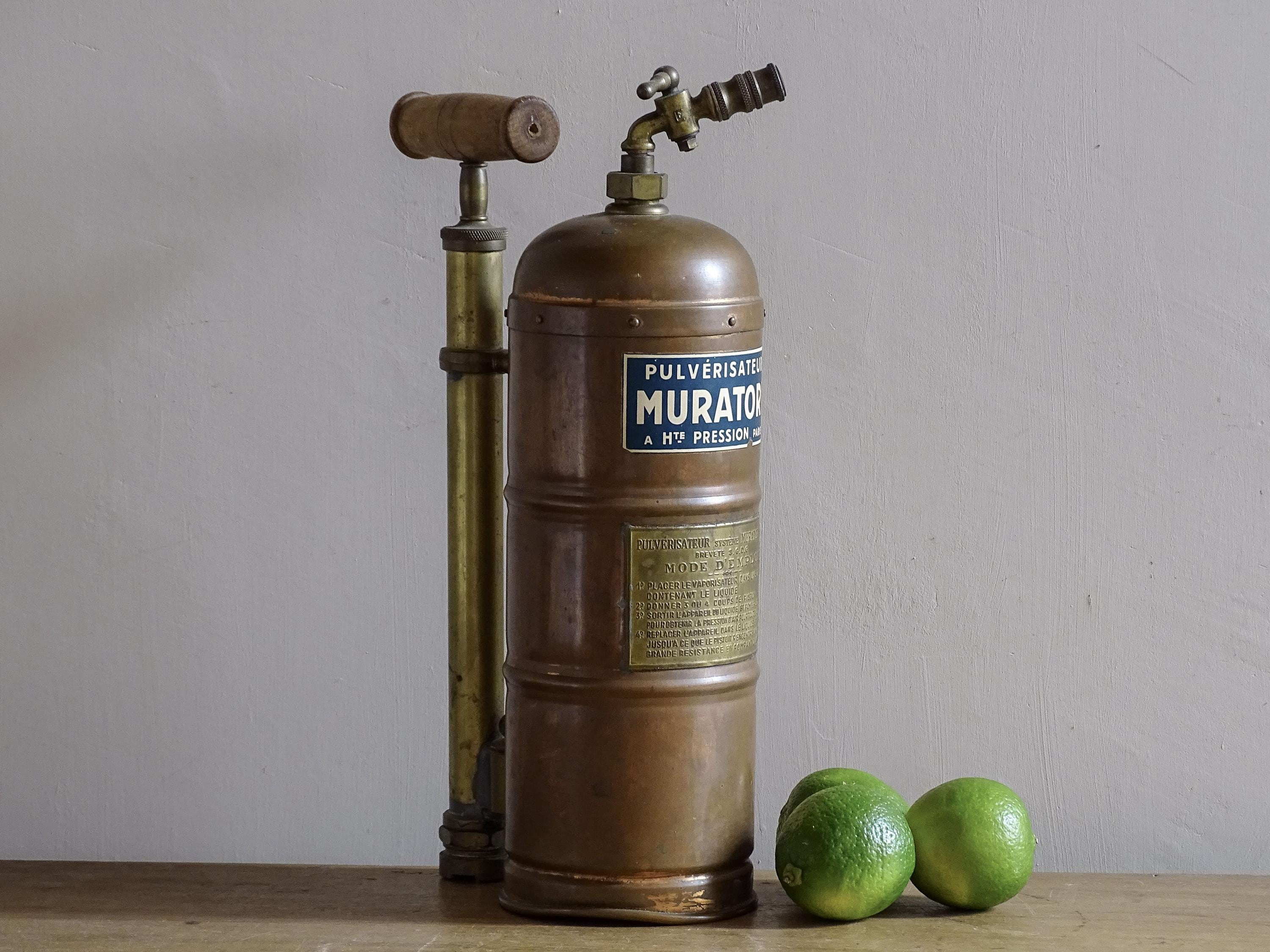 French Antique Copper Plant Sprayer or Pulvérisateur by Muratori