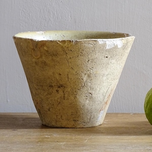 French Antique Terracotta Pot for Collecting Resin, Vintage Ceramic Bowl, French Country Pottery, Rustic Primitive Decor