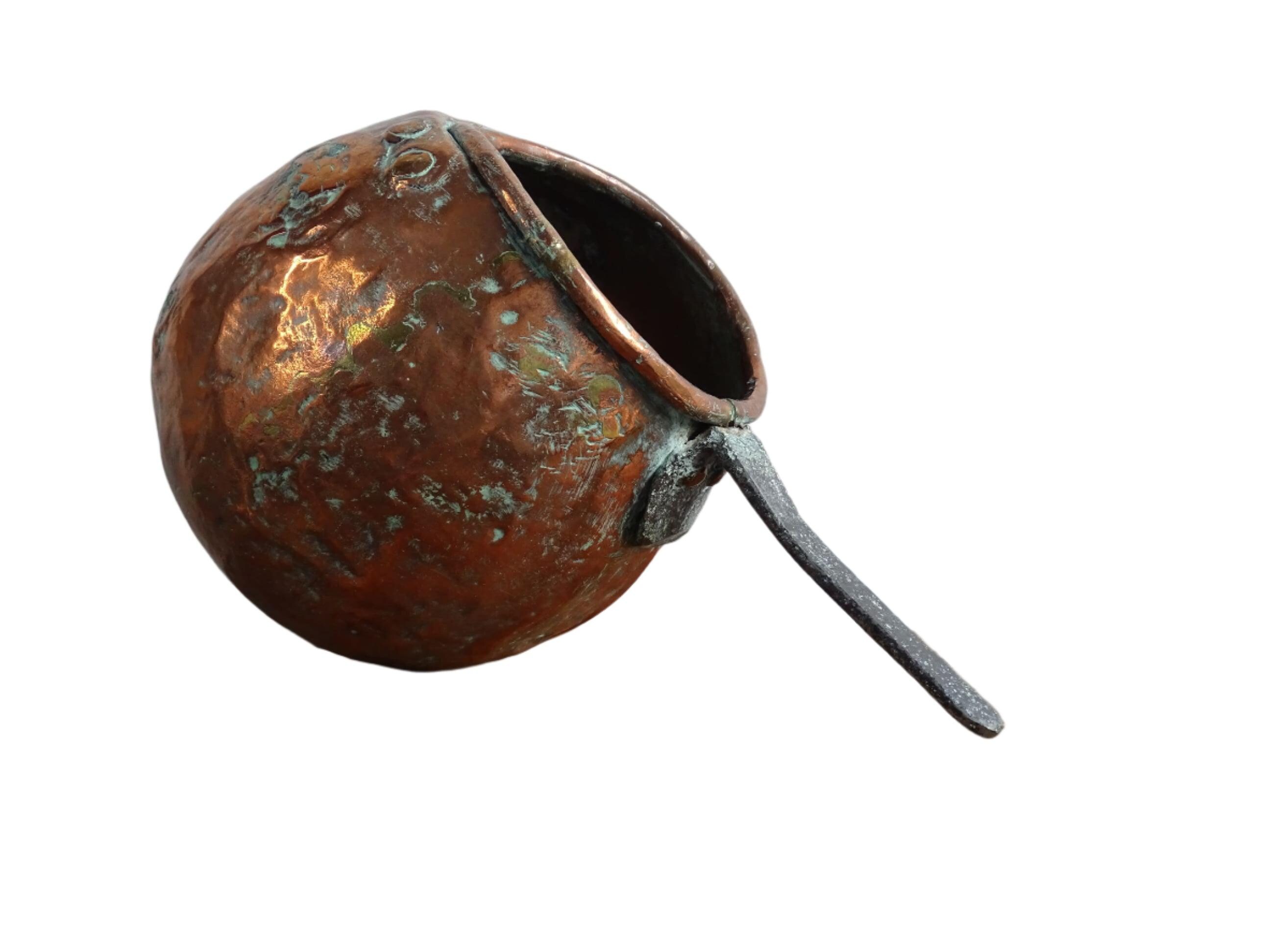 7.5インチ フランスアンティーク銅製ザバイオーネパン、フランス製銅製