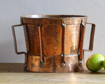 French Antique Copper Champagne Bucket or Ferrat, Copper Vessel, Champagne Bucket, Wine Chiller, Copper Ice Bucket, Copper Planter