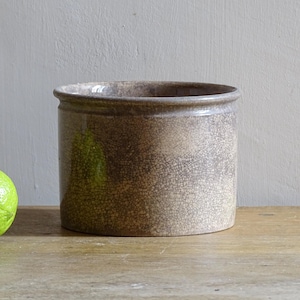 Pot à confiture ancien en céramique de Vallauris, style rustique, décoration de ferme, 12,7 cm (5 pouces), frais de douane américains inclus.
