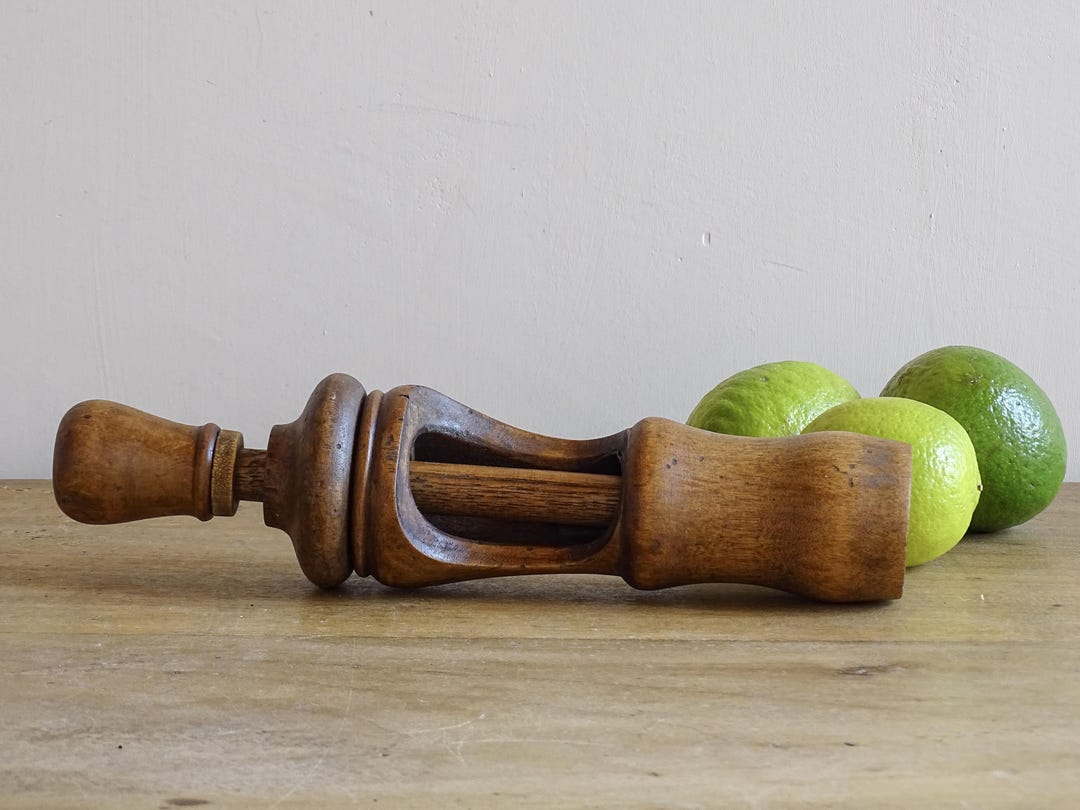 Französischer antiker Korkenzieher, Korkenzieher aus Holz, Winzerwerkzeug, Flaschenkorker, Barwerkzeug aus Holz, 25 cm (10 Zoll), inklusive Zölle in den USA