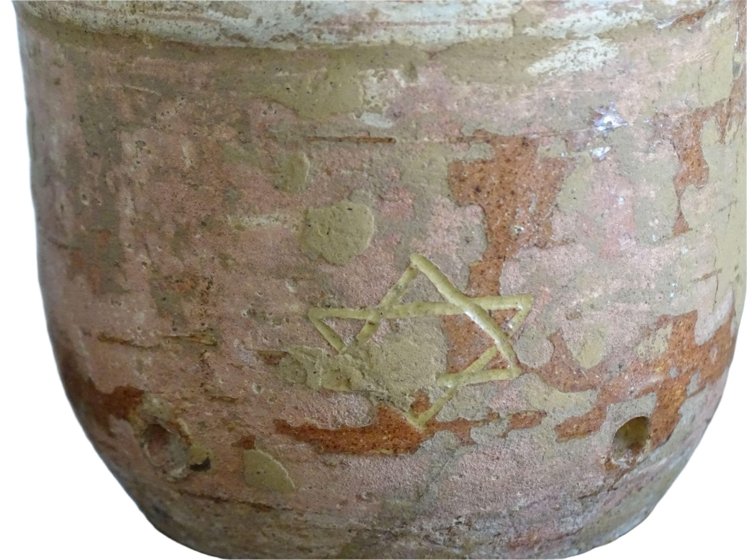 3.1インチ フランスアンティークテラコッタ フェセル2個、古い陶器の