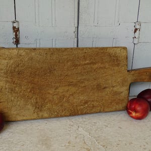18.5&quot; French Antique Wooden Chopping Board, Old Cutting Board, Wood Bread Board, Rustic French Farmhouse Kitchen, Country Decor
