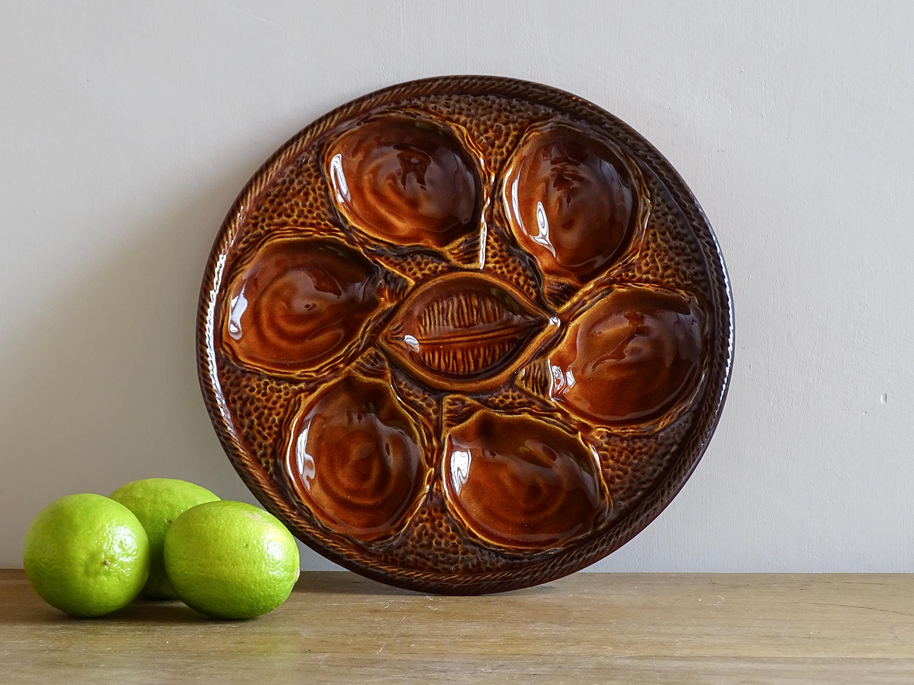 Pottery oyster plate - Etsy 日本