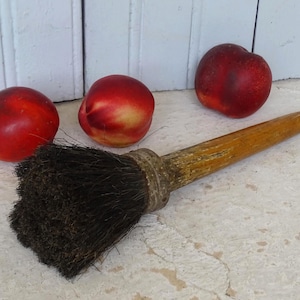 13.8&quot; French Antique Paint Brush with Wooden Handle, Artist&#39;s Brush, Horse Hair Brush, Old Paint Brush, Art Studio Decor, Art Materials