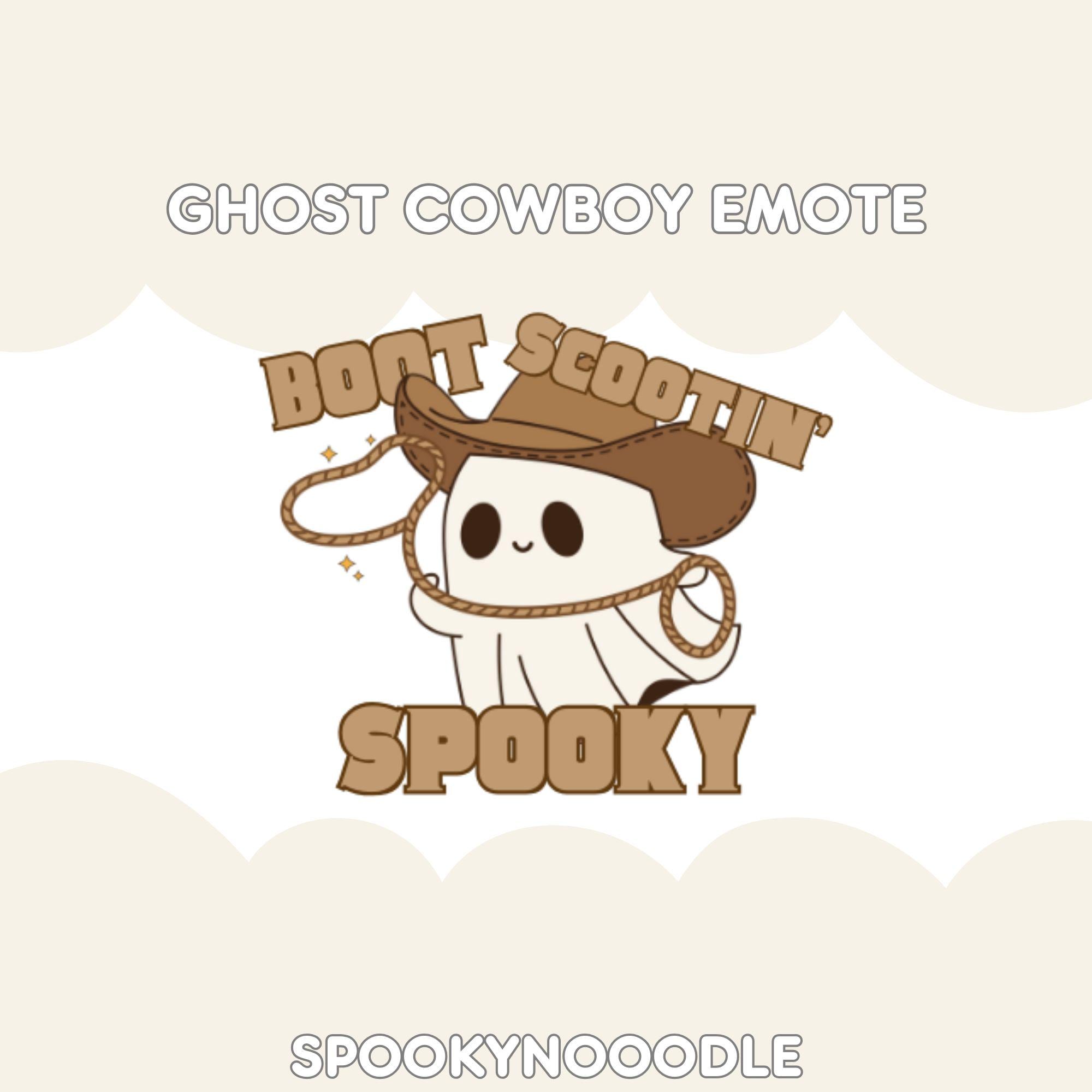 Cowboy Ghost Emote: Boot Scootin' Spooky Streamer Graphic (digital ...