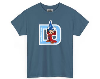 Sorcerer Mickey Unisex Heavy Cotton Tee - Magical Gift for Fans, Casual Wear, Everyday Style, Birthday, Halloween