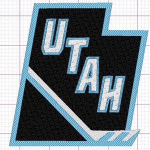 Utah Mammoth Hockey - Embroidery File, 5 sizes