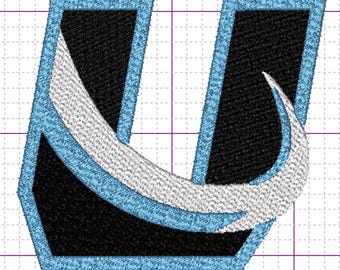 Utah Mammoth Hockey - U Logo - Embroidery File, 6 sizes