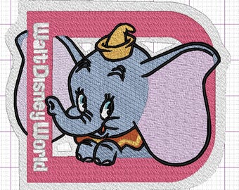 Dumbo, Machine Embroidery File, 6 sizes