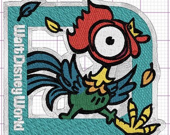 HeiHei Moana Chicken Machine Embroidery File, 6 sizes
