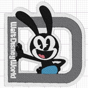 Oswald Rabbit, Machine Embroidery File, 6 sizes