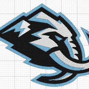 Utah Mammoth Logo - Embroidery File, 6 sizes