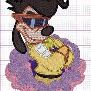 Max Goof Powerline, Machine Embroidery File, 5 sizes