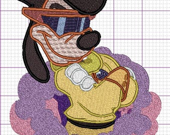 Max Goof Powerline, Machine Embroidery File, 5 sizes
