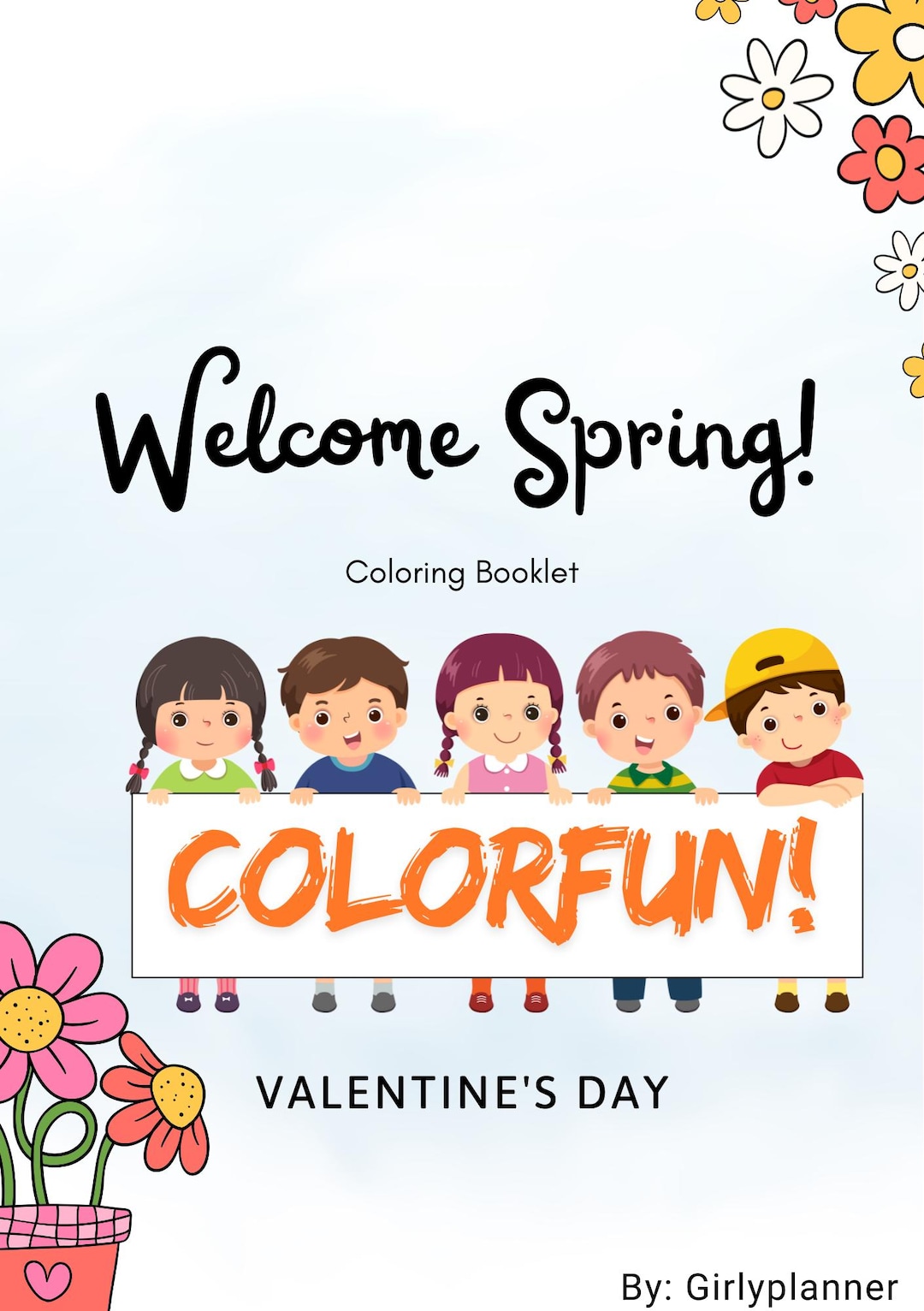 Spring Coloring Booklet for Kids - Etsy