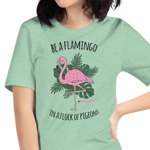Flamingo T-Shirt: Inspirierendes Grafik-T-Shirt, Bella + Canvas 3001