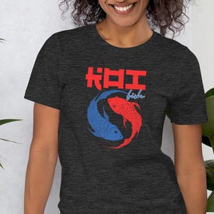 FREE DELIVERY - Koi Carp Shirt, Japanese Fish Top, Great Quality Clothing, Gift For Koi Lovers, Angler Fisherman, Aquarium Koi Shirt