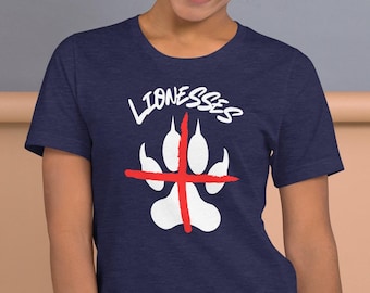 Women's England Football Shirt: Lioness Paw Soccer Top