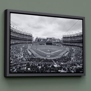 Yankee Stadium Schwarz Weiß Druck, Yankees Baseball Leinwand, New York Baseball, Baseball Druck, Baseball Dekor, New York Geschenke, Baseball Fan