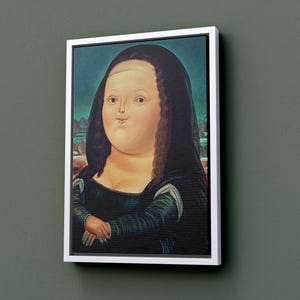 Mona Lisa by Fernando Botero Wall Art, Botero Art Print, Funny Poster Print,Fernando Botero Canvas Print, Mona Lisa Fun Art