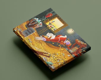 Scrooge McDuck Canvas Art in Alec Monopoly Style - Ready to Hang.