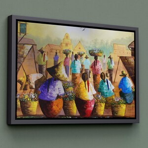 Décoration murale en toile d&#39;art africain, grand encadré, impression d&#39;Afrique, décoration d&#39;intérieur, art mural, décoration de chambre esthétique, impression d&#39;Afrique, impression de décoration murale d&#39;Afrique