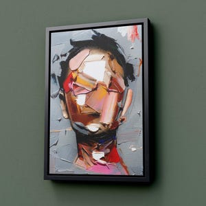 Abstract Face Painting Print, Modern Face Art, Oil Painting Print, Abstract Wall Art, Abstract Portrait Printed, Abstract Face Wall Decor