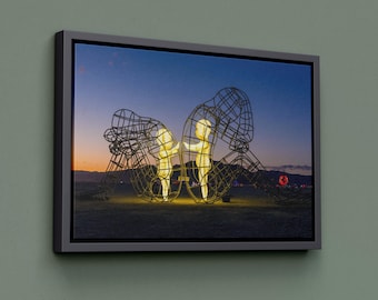 Burning Man Sculpture Canvas Art, Alexander Milov, Love Wall Decor