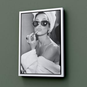 Audrey Hepburn, Audrey Hepburn-stijlkunst, Audrey Hepburn-make-up, Audrey Lip Canvas, Roze lippen Audrey Hepburn, Audrey Hepburn-poster, Audrey Hepburn-poster
