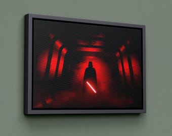 Darth Vader Canvas Art, Red Star Wars Wall Decor