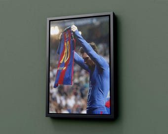 Lionel Messi Football Canvas Print, HD Wall Art (No Frame)