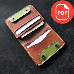 Craft Your Own Mini Wallet with this Leather Template - Instant Download! Digital Template Wallet PDF, Wallet Template, PDF Pattern .