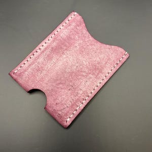 Porte-cartes en cuir - Une poche - Fait main