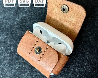 Funda de cuero DIY para AirPods Pro: patrón digital PDF + DXF + SVG