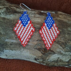 U. S flag earrings
