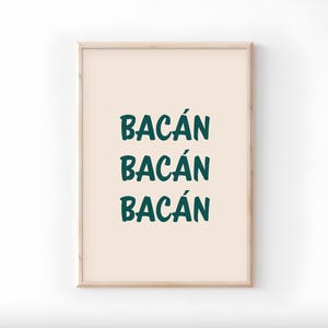 Bacán Chile Print - Digital Download | Cool Chilean Slang Poster | Modern Spanish Typography Decor | Chile Wall Art