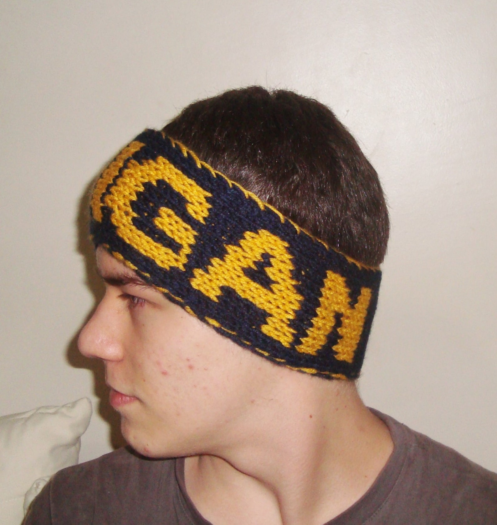 Hand Knit Headband winter with Michigan Personalized Gift Etsy