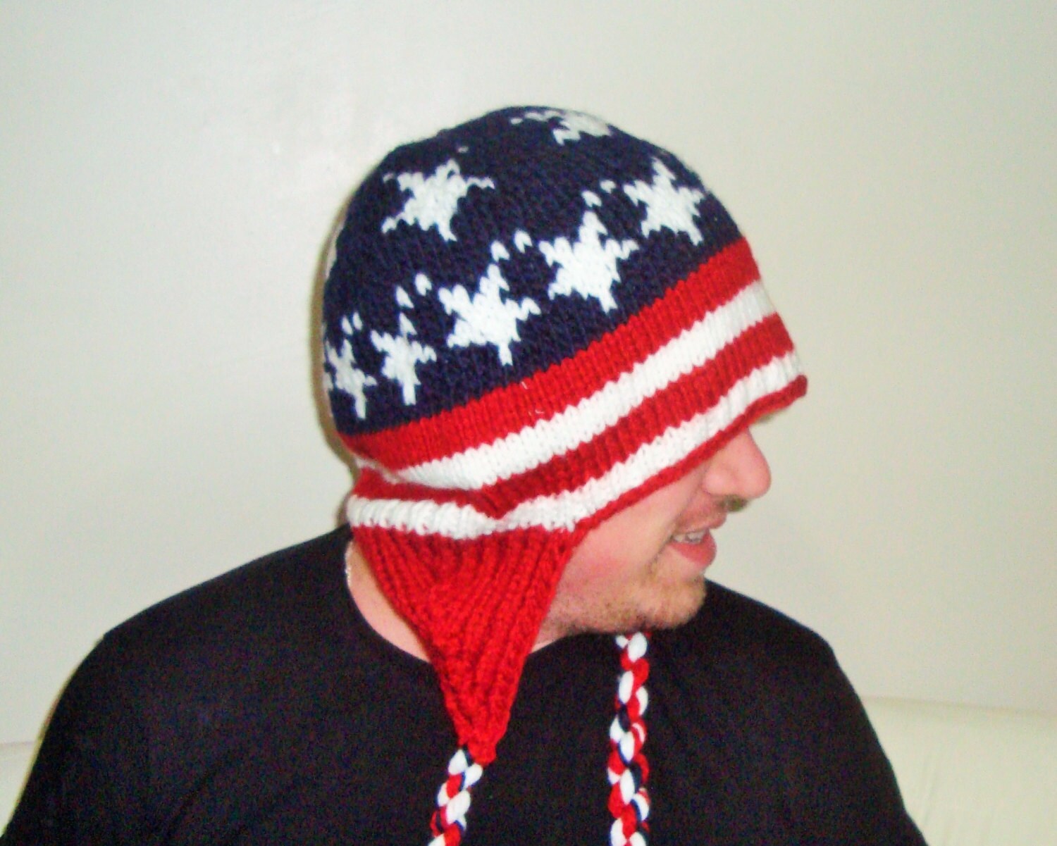Hand Knit Hat for Large Head Men XXXL 