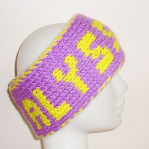 Hand Knit Name Headband: Personalized Winter Gift