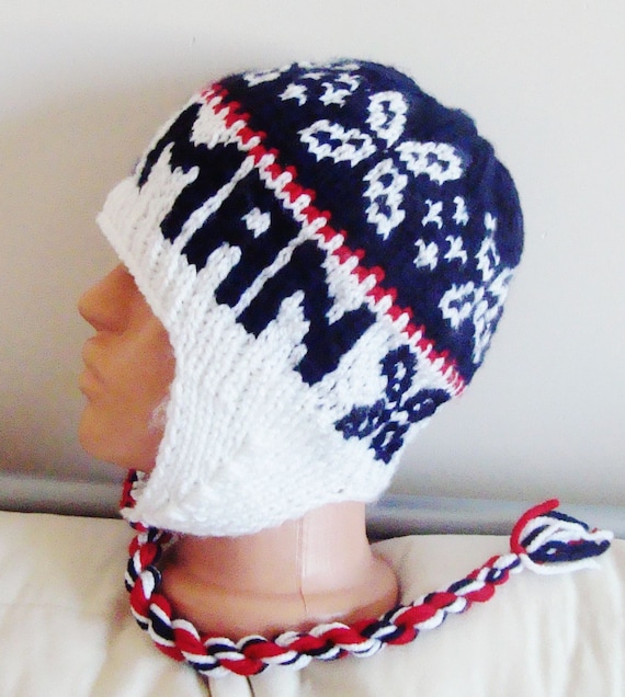 knit hat with words