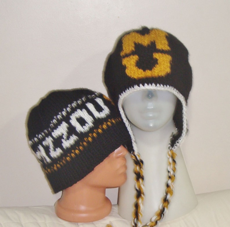 Mizzou Tigers Personalized Gifts For Dad Winter Hand Knit Hat Mens Hats Winter Accessories