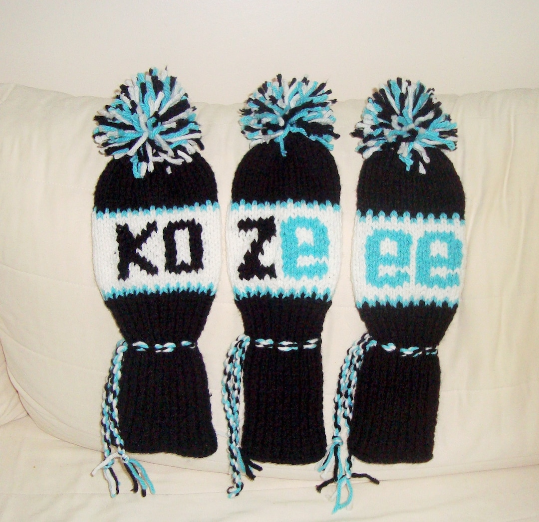Custom Knit Golf Club Head Covers Personalized Gifts for Her Him Men