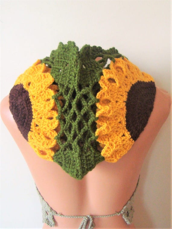 SUNFLOWER Hat Crochet Women Festival Clothing Festival Etsy